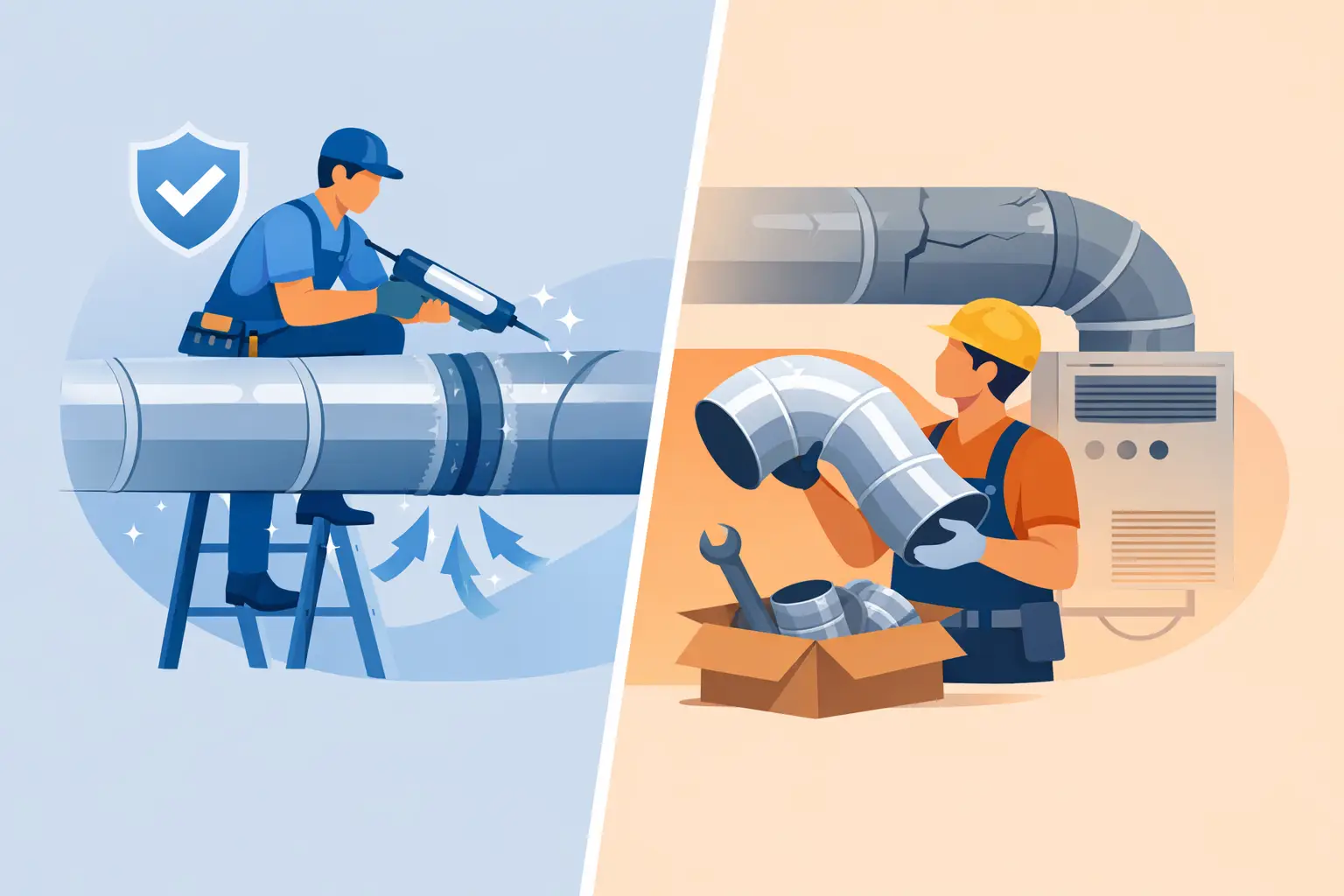 Duct Sealing vs Duct Replacement