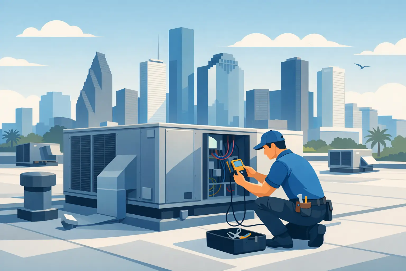 Rooftop Unit Repair Example in Houston